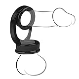 TAOtTAO Couple Lover Sexy Play Games Dual Ring Men Male Soft Silicone Time Delay Ring (A)