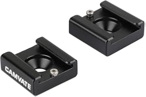 CAMVATE Cámara Réflex Digital de Luz de Flash de Zapata Caliente Fría Micrófono Blackmagic Cinema Cámara(2 Piezas)