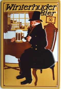 BBM Invierno huder de Cerveza Cartel de Chapa, 20 x 30 cm