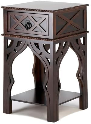 World of Products Moroccan Inspired Accent Table, Brown, 15x 15 X 25h