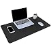 Produktbild RRAASSEN Schreibtisch Pads Kunstleder Laptop Matte mit Fixierung Lip Gaming und Office Mauspad perfekt Schreibtisch Mate für Büro und Zuhause rechteckig Schwarz1200mm x 600mm x 2mm