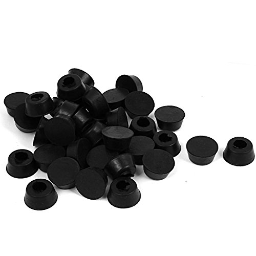 sourcingmap® 38stk 25x12mm Kegel Form Tisch Stuhl Bein Kappe Fuß Auflage Boden Schutz