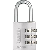 Abus 145/30_PLATA_C - Candado aluminio combinacion 30mm 3 dígitos plata blister