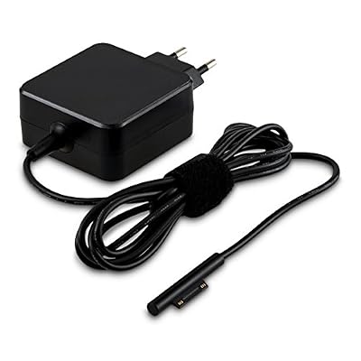 kwmobile Chargeur pour Microsoft Surface Pro 3 / Pro 4 / Pro 2017 en noir - Câble de charge avec 12V 2.58A (31W)