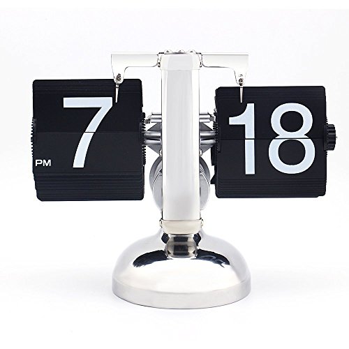 Preisvergleich Produktbild Jeasun Digitale Klappzahlen-Uhr, altmodischer Charme, für Schreibtisch, mit Innenzahnrad, Classic