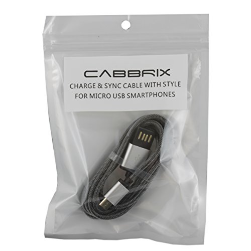 3 x 1 Meter CABBRIX Micro USB Daten-/Ladekabel mit beidseitig verwendbarem USB Stecker aus Aluminium gefertigt zum Laden und zur Datenübertragung für Samsung Galaxy S3 S4 S5 mini S6 S7 Edge A3 A5 J5 Note 4 5, Huawei P8 Lite Mate 8, Lumia 650, Sony, Android, Gamepad Controller XBOX PS4 - 4