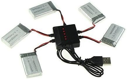 WayIn® 5pcs 3.7V 720mAh Lipo Batteries + 5 in 1 Charger for Syma X5C X5SW X5SC X5