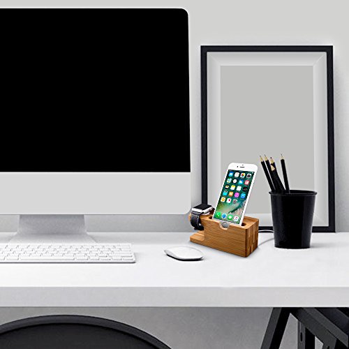 Fullmosa Apple Watch Stand Madera y Bamb Soportes de Carga Soporte Docking Station Soporte para Cradle para iPhone y Apple Watch Series1 Series 2 reviews Fullmosa Apple Watch Stand Madera y Bamb Soportes de Carga Soporte Docking Station Soporte para Cradle para iPhone y Apple Watch Series1 Series 2