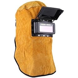 Casque de soudure de protection avec l'objectif de filtre assombrissant automatique, Masque en cuir durable de bonne qualité