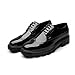 Produktbild LEDLFIE Frühling Herrenschuhe Herren Schuhe Business Formelle Abnutzung Lederschuhe Plattform Schwarz Lederschuhe,Black-42