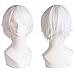 S-noilite® Unisex Synthetic Short Full Head Wigs Cosplay Costume Party Daily Fancy Dress White