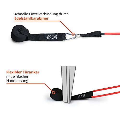 ActiveMoves Resistance Bands Set mit Trainingsbänder bis zu 47,5 kg Widerstand - 4