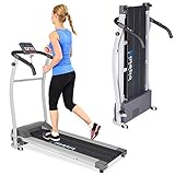 GEZIELTES WORKOUT DURCH TRAININGSCOMPUTER: LCD-Display zeigt Kalorien, Puls, Geschwindigkeit, Zeit, und Distanz an. Es gibt außerdem neben dem manuellen Modus noch 3 voreingestellte Trainingsprogramme, die ein strukturiertes Training ermöglichen.