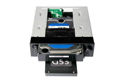 Icy Dock DuoSwap MB971SP-B – SATA Hot Swap Wechselrahmen für 2,5 Zoll (6,4cm) und 3,5 Zoll (8,9cm) SSD/HDD in 1x 5,25 Zoll (13,3cm) – Trägerlos - 8