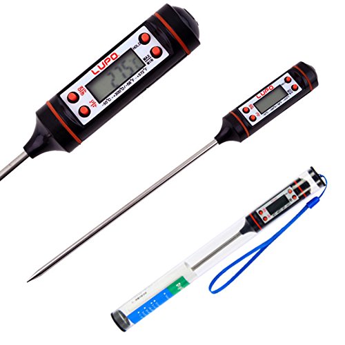 LUPO Digitales Fleisch Lebensmittel Thermometer – Sofortige Lese Temperatur – LCD-Display – Lange Sonde - 7