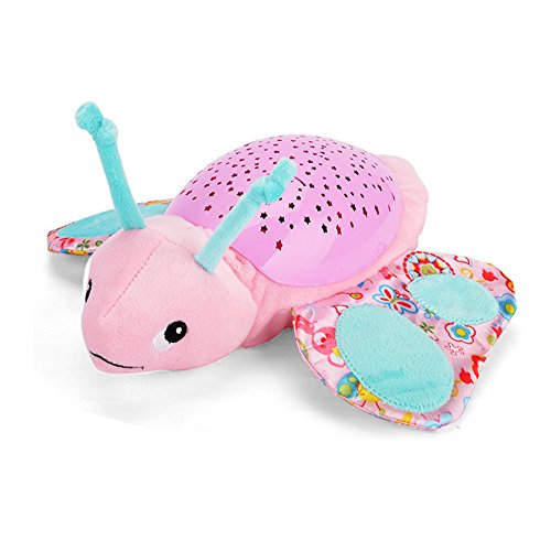 Uni Best Bébé en peluche Cuddle Projection Soother, nourrissons Sleep Soothers lumineux en peluche Projection jouet Animal Doll Confort en peluche (Papillon)