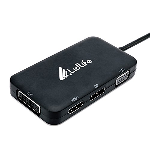 USB-C Multifunktions-4-in-1 Adapter, Deckel A0202 Typ C Zu HDMI DP DVI VGA 4K Kabel Multiport Konverter für neues Macbook - 3