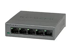 NETGEAR 5-Port Gigabit Ethernet Unmanaged Switch, Desktop, Internet Splitter, Sturdy Metal, Fanless, Plug-and-Play (GS305)