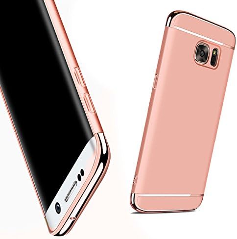 Galaxy S6 Case,HAVE1SEE Hybrid Luxury Shockproof Armor Back Ultra-thin Case Cover Removable case for Samsung Galaxy S6 Rose Gold