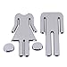 Produktbild Pinhan Simple Men and Women WC Schild Spiegel Plating Symbol Bad WC Tür Schild WC Identifikation Tool Logo