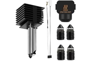 YUYUEMI do Bambu Lab A1/A1 Mini zdejmowany zestaw hotend, szybki montaż hotend, 0,2/0,4/0,6/0,8 dysza ze stali hartowanej o wysokim przepływie, zamienne części do drukarki 3D (0,2 + 0,4 + 0,6 + 0,8 mm