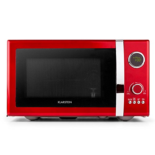 Klarstein Fine Dinesty 2in1-Mikrowelle Mikrowellenofen mit Grill (23 Liter, 800W Mikrowellenleistung / 1000W Grillleistung, Timer, 12 Programme) rot - 2