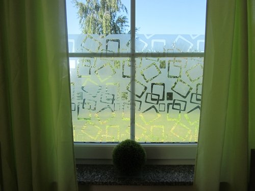 Fensterfolie Milchglasfolie Figaro 6,57€/m² Selbstklebend 122cm (1mx122cm)