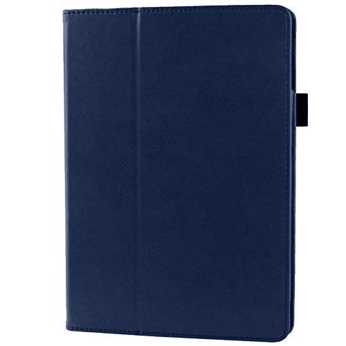 gada – PREMIUM Apple iPad Air Leder-Imitat tasche mit praktischer Standfunktion in schickem dunklen Blau inkl. kostenloser Displayfolie und Touch Pen - 2