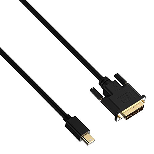 Mini DP auf DVI, Rankie 4.5m Gold Plated Mini DisplayPort (Thunderbolt-Port Kompatibel) zu DVI Kabel (Schwarz) – R1103D - 4