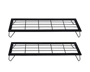 HINS Black Iron Metal Planter Stand For Planter & Pot Set of 2 For Indoor & Outdoor Gardening Home Decore (2) I Plant Stands For Indoor Balcony I Plant Bench I Plant Stands I Pot Stand Single I Potted Plant Stand I Big Pots I Metal Plant Stand I Tall Outdoor Planter I Metal Casters I Large Plant Stand I Pot Stands For Garden I Indoor Plants Stand I Iron Plant Stand I Terrace Garden Stand I Garden Rack I Iron Stand For Pots I Pots Stand I Indoor Planter With Sta