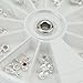 Pro Nail Art Piercing Hand Drill Hole + 24 Pendants Dangle Manicure Supply