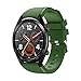 Produktbild bingT Huawei Watch GT Uhrenarmbänder, Silikon Sportarmband, 22mm Ersatzarmband Quick Release Pin für Huawei Watch GT Smartwatch, Samsung Gear S3 Frontier/Classic,Galaxy Watch 46mm (Armee Grün)