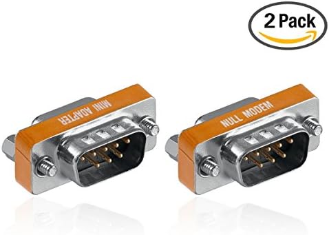 IIEasy 9 Pin Male to Male Null Modem Adapter/Connector - Serial Pin DB9 Cable -M/M 2er Set