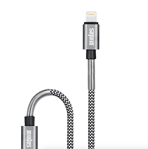Sephia iPhone Ladegerät, Federverstärkt, mit Nylon umflochten, USB-iPhone-Kabel mit Lightning Connector [Apple MFi Zertifiziert] ultra-hohe Lebensdauer, Synchronisierungs- und Ladekabel für iPhone 7/iPhone 7 Plus/iPhone 6/6 Plus/6S, iPad Air 2, iPad Pro und mehr - 8