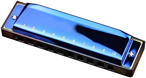 10 Holes C Tune Harmonica Resin Polyphony Adult Fashion Entry Level Blues Harmonica,F-100*28*18MM