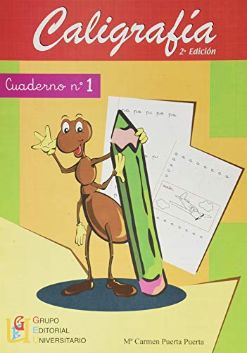 Caligrafía con pauta de cuadrículaCuaderno 1 / Editorial GEU/ Mejora la escritura / Correcta realización del trazo /