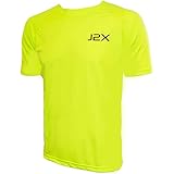 J2X Fitness Hi Viz Running Cycling High Visibility T-Shirt Top Yellow