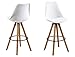 Produktbild DALLAS Barhocker Gestell eichefarbig, weiss, Kunststoff