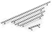 Produktbild Hausen - Schrankgriffe - ideal für Küchenschränke - Steggriff - gebürsteter Edelstahl - 64 bis 640 mm - 640 mm