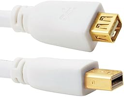Cablesson 3 Meter / 3M Mini DisplayPort Extension Cable - Male to Female Thunderbolt Connection (for Apple Mac, Apple LED Cinema Display, etc) 1080p