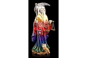 FIGUREN SHOP Santa Muerte Figura Colores del Arco Iris - la Santisima Muerte - Reaper Segador