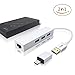 Produktbild KWOKWEI 3 Ports USB 3.0 Hub mit Ethernet LAN Port, Streamline-Design in Aluminium-Legierung mit RJ45 10/100/1000 Gigabit Ethernet Adapter Konverter, Type C Anschlüsse HUB Adapter mit Super Speed up to 5 Gb / s für Apple MacBook, MacBook Air, MacBook Pro, Mac Mini, iMac, MacPro, Windows Laptops und Ultrabooks, Sowie PCs und Weiteren USB 3.0 Kompatiblen Geräten