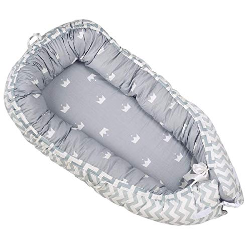 Hbitsae Cama Nido de Bebé Recién Nacido para Acurrucarse, Reductor Protector de Cuna Cama de Viaje, para Dormir Baby Nest Nido bebé Reductor De Cuna Reversible Capullo Multifuncional de Baby