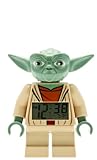 LEGO Star Wars 9003080 Yoda Kinder-Wecker mit Minifigur und Hintergrundbeleuchtung , grün/braun , Kunststoff , 24 cm hoch , LCD-Display , Junge/ Mädchen , offiziell