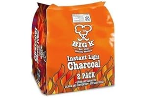 GENERIC Bigg K Lumpwood Charcoal – 2 Pack (2 x 1kg) | Natural BBQ Charcoal for Grilling | Fast Ignition & High Heat | Long-Lasting Burn | 100% Hardwood | No Additives
