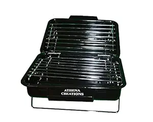 ATHENACREATIONS ACYL1515S Charcoal Base Portable Folding Barbeque Grill Toaster,Black