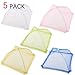 Produktbild Fliegenhaube,RiverPool 5 Stück 5 Color Speiseschirm Mesh-Screen Essen Cover Zelte, Lebensmittel Abdeckung Zelt für Draußen & Zuhause ,Speisen, Zelte-Verhindern Fliegen, Wanzen, Mücken - wiederverwendbar