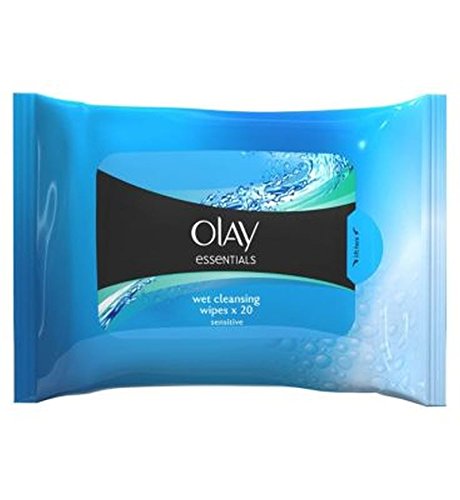 Preisvergleich Produktbild Olay Essentials Gesichts Sensible Reinigungstücher In Wiederverschließbaren Beutel X20 - Packung mit 2