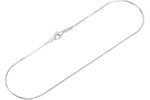 NKlaus Cavigliera argento 925, catena a serpente di 26 cm, cavigliera con 8 diamanti 12404