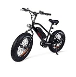 bicicleta electrica de montaña plegable  ECOXTREM Bicicleta electrica Monster 7 velocidades 350w Color Negra Pedales montaña Ruedas Anchas